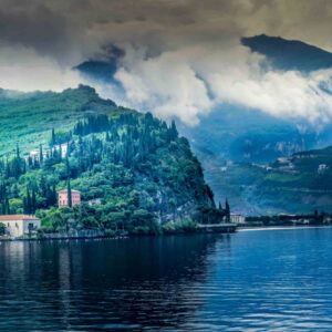 Misty Lake Garda Hillside