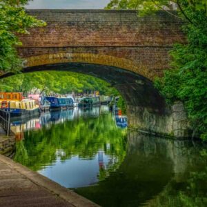 Regent’s Canal Serenity – London Narrowboats Under Bridge