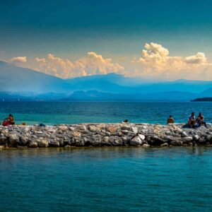 Summer Day on the Lake Garda Jetty
